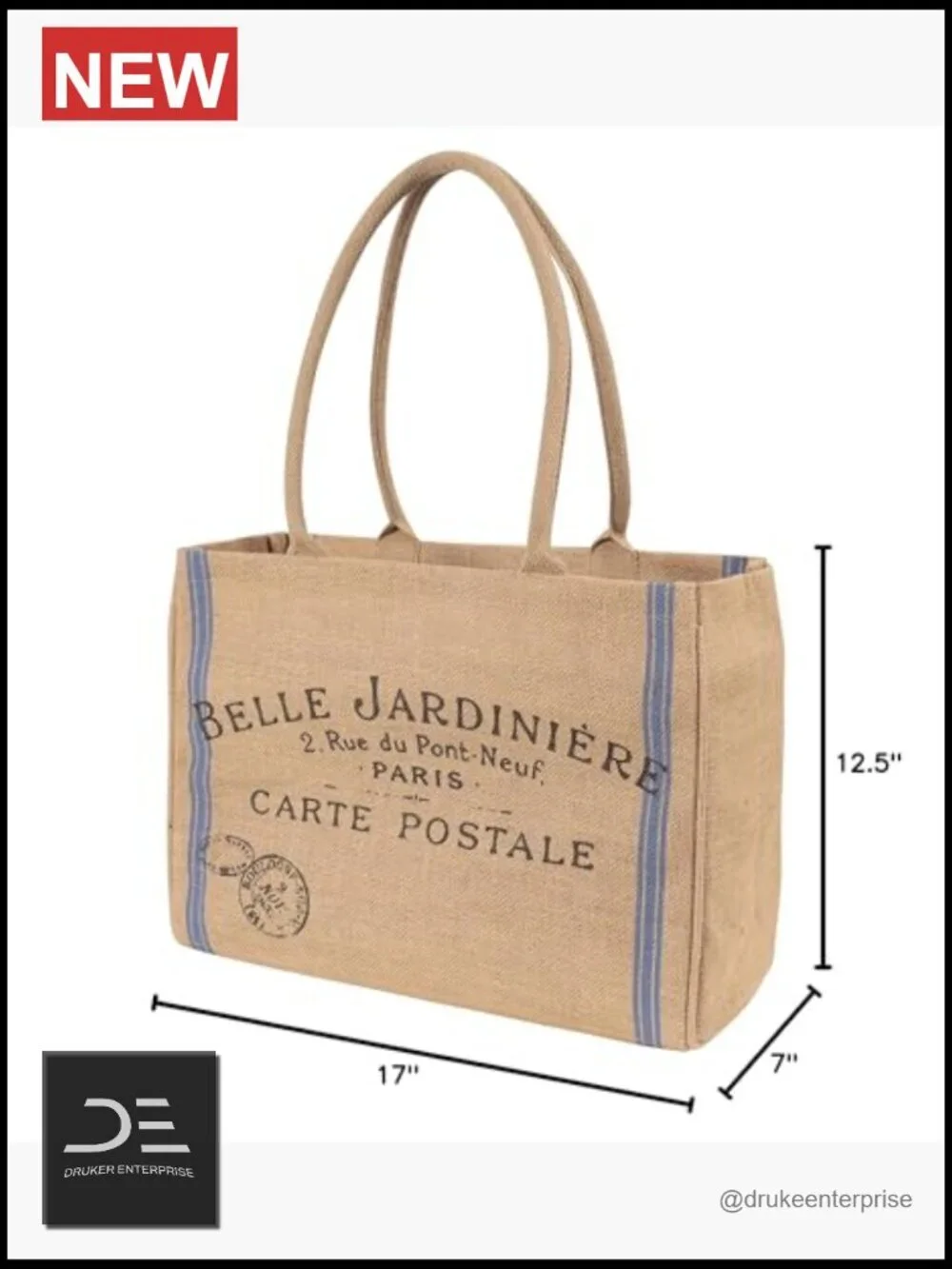 Jute Market Tote Bag with Handles